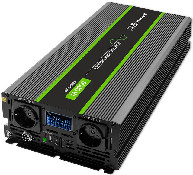 Инвертор 24 230 с чистой синусоидой 3000/6000Вт Qoltec - Фото 8 Инвертор 24 230 с чистой синусоидой 3000/6000Вт Qoltec - изображение 8