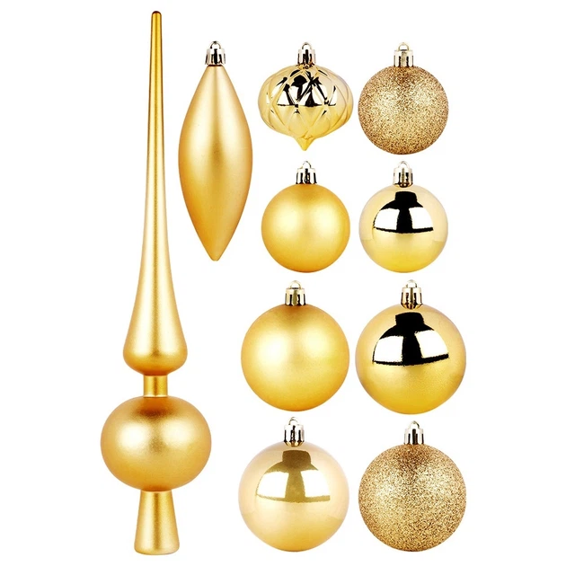 Набір ялинкових кульок Vilde 839494 ударостійкі з шипцем 19 шт (8721037257985) - зображення 4