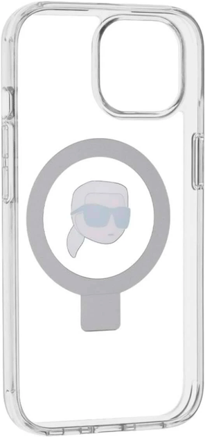 Etui Karl Lagerfeld Ring Stand Karl Head MagSafe do Apple iPhone 15/14/13 White (KLHMP15SHMRSKHH) - obraz 3