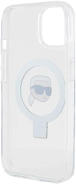 Etui Karl Lagerfeld Ring Stand Karl Head MagSafe do Apple iPhone 15/14/13 White (KLHMP15SHMRSKHH) - obraz 4