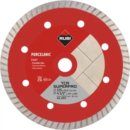 Алмазний диск Rubi Turbo Pro 125 x 1.4 x 22.23 мм (8413797319736) - зображення 1
