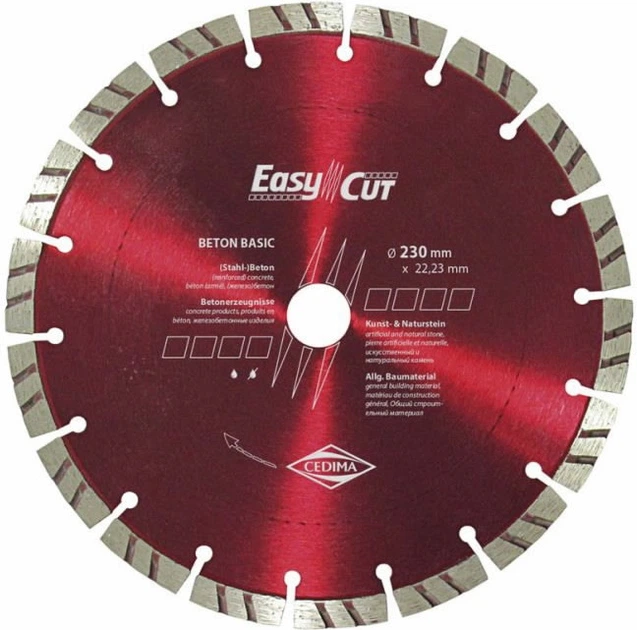 Tarcza diamentowa Cedima Segmental Cutting Blade 230 x 3 x 22.23 mm (4023138127193) - obraz 1