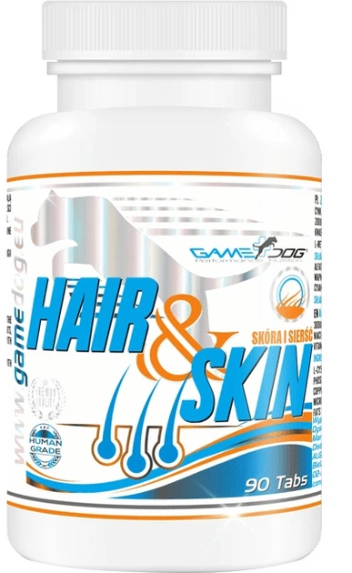 Suplement diety Game Dog Hair and Skin na skórę i sierść u psów 90 tabletek (5904730806343) - obraz 1
