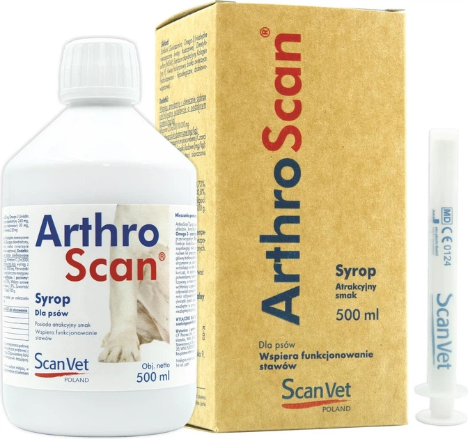 Syrop ScanVet ArthroScan wspiera funkcjonowanie stawów u psów 500 ml (5391525730141) - obraz 1