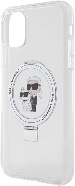 Etui Karl Lagerfeld Ring Stand Karl&Choupettte MagSafe do Apple iPhone 11/Xr White (KLHMN61HMRSKCH) - obraz 5