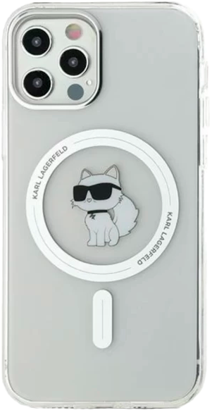Панель Karl Lagerfeld IML Metal Choupette Head MagSafe do Apple iPhone 12/ 12 Pro Transparent (KLHMP12MHFCCNOT) - зображення 3