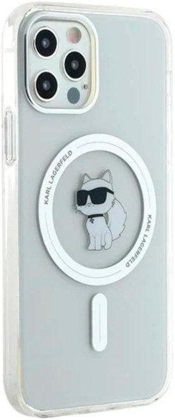 Панель Karl Lagerfeld IML Metal Choupette Head MagSafe do Apple iPhone 12/ 12 Pro Transparent (KLHMP12MHFCCNOT) - зображення 4