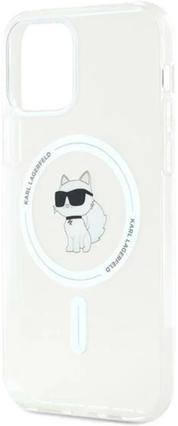 Панель Karl Lagerfeld IML Metal Choupette Head MagSafe do Apple iPhone 12/ 12 Pro Transparent (KLHMP12MHFCCNOT) - зображення 5