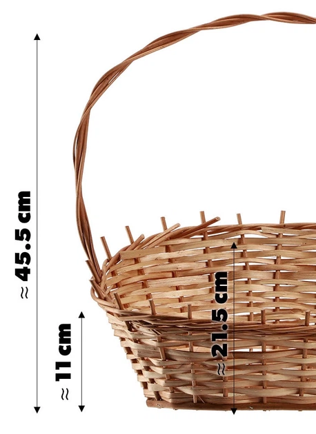 Koszyk wiklinowy prezentowy Kadax Mede 47 x 30 cm Naturalny K9155 (5903699485064) - obraz 6