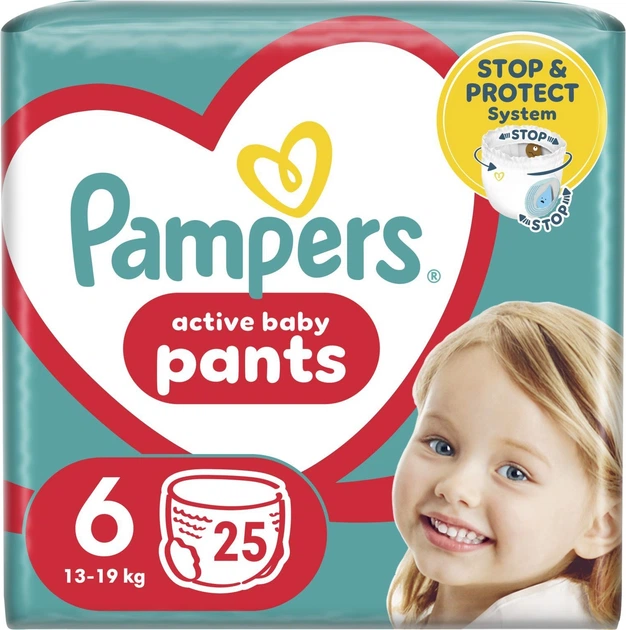 Підгузки-трусики Pampers 6 Exlarge 14 - 19 кг 25 шт (8006540069745) - зображення 1