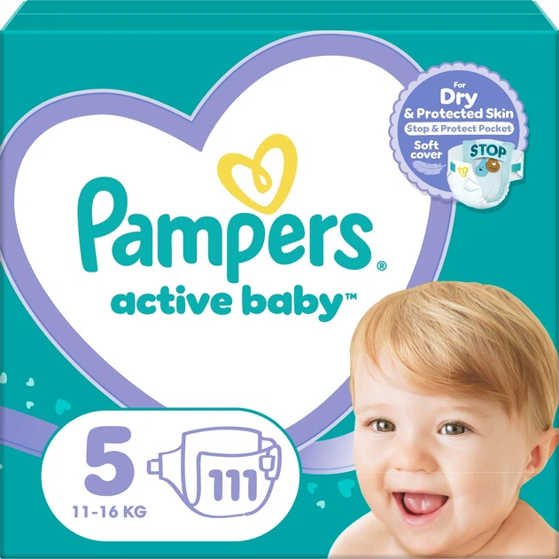 Підгузки Pampers Active Baby Plus 5 Junior 11 - 16 кг 111 шт (8700216877589) - зображення 1
