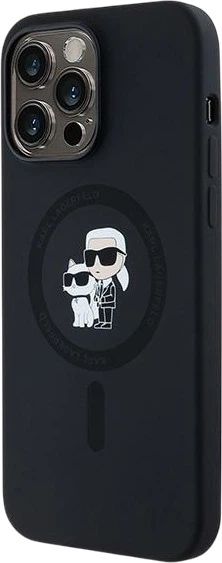 Панель Karl Lagerfeld Silicone Karl & Choupette Ring MagSafe для iPhone 14 Pro Black (3666339254025) - зображення 2