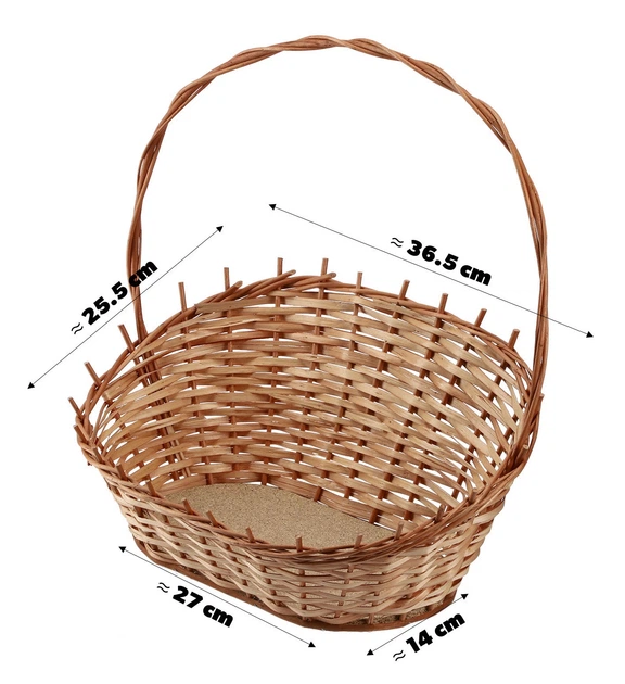 Кошик плетений подарунковий Kadax Mede 25 х 36 см Натуральний K9153 (5903699485040) - зображення 5