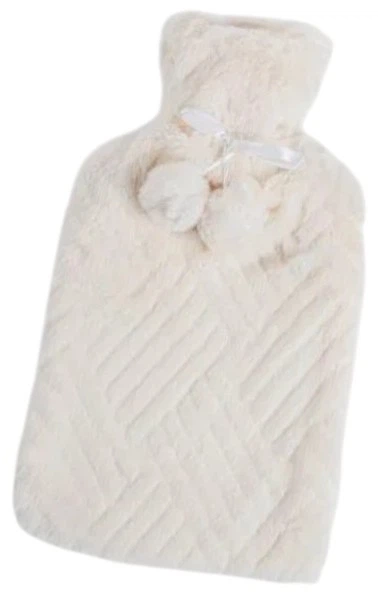 Termofor Homla Goodie z pomponami 2 l (5906496716249) - obraz 1