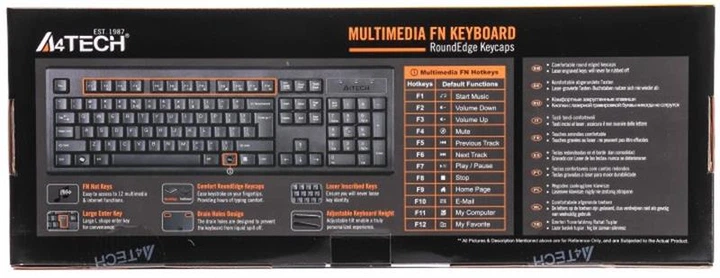 Клавиатура A4tech KR-83 Black USB - изображение 10