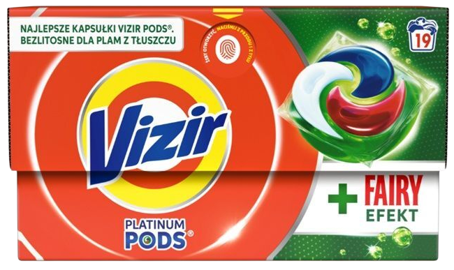 Kapsułki do prania Vizir Platinum Pods Fairy Efekt 19 szt (8700216745413) - obraz 1