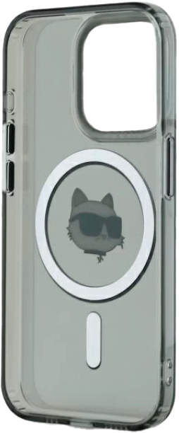 Панель Karl Lagerfeld IML Metal Choupette Head MagSafe do Apple iPhone 15 Pro Max Black (KLHMP15XHLSCHK) - зображення 4