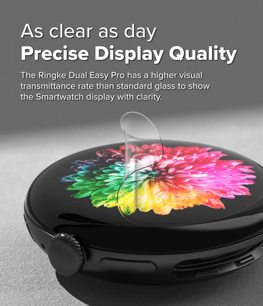 Захисна плівка Ringke Dual Easy Pro Film 2-pack до Google Pixel Watch 4/5 41mm Clear (D2P1211) - Фото 10 Захисна плівка Ringke Dual Easy Pro Film 2-pack до Google Pixel Watch 4/5 41mm Clear (D2P1211) - зображення 10
