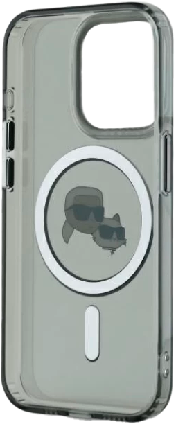Панель Karl Lagerfeld IML Metal Karl&Choupette Head MagSafe do Apple iPhone 15 Pro Black (KLHMP15LHLSKCK) - зображення 4
