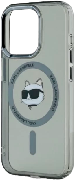 Панель Karl Lagerfeld IML Metal Choupette Head MagSafe do Apple iPhone 15 Pro Max Black (KLHMP15XHLSKCK) - зображення 3