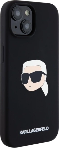 Панель Karl Lagerfeld Silicone Karl Head Print MagSafe для Apple iPhone 15 Black (3666339257125) - зображення 4