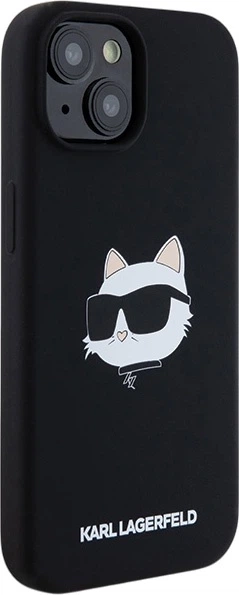 Etui plecki Karl Lagerfeld Silicone Choupette Head MagSafe do Apple iPhone 15 Plus / 14 Plus Black (3666339257279) - obraz 4