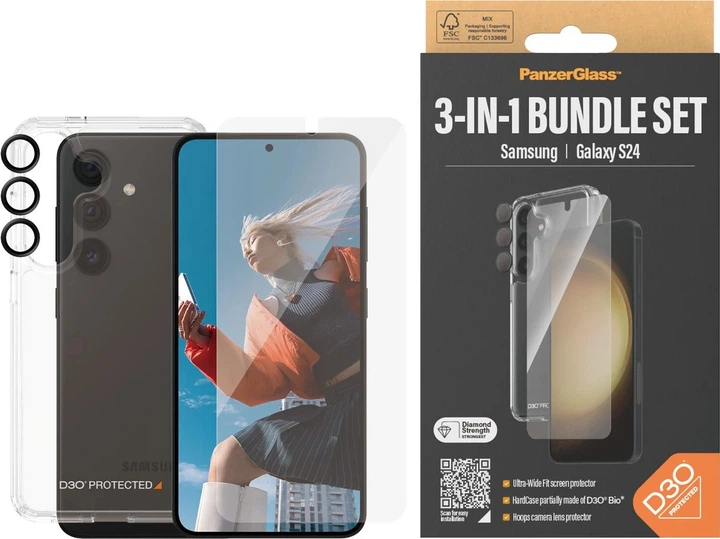 Etui Panzer Glass Bundle 3in1 do Samsung Galaxy S24 + Screen Protector Transparent (5711724212109) - obraz 3