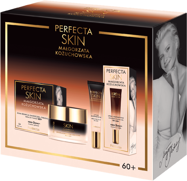 Набір для догляду за обличчям Perfecta Perfecta Skin Małgorzata Kożuchowska Крем для обличчя 60+ денний та нічний 50 мл + Крем для шкіри навколо очей 50+/60+ 15 мл (5900525095961) - зображення 1