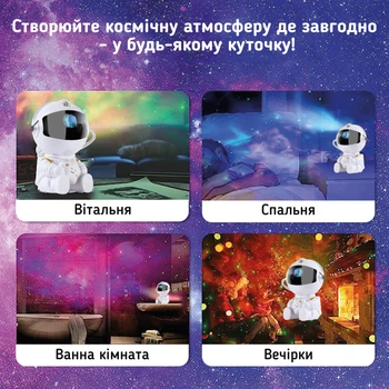 Проектор нічник зоряне небо космонавт астронавт лазерний 3д галактики нічники зоряного неба світлодіодний в спальню лампа 3d дитячий розумний світильник на стелі зіркове небо для дітей сидячий 3 d з пультом режимів туманностей Astro - Фото 8 Проектор нічник зоряне небо космонавт астронавт лазерний 3д галактики нічники зоряного неба світлодіодний в спальню лампа 3d дитячий розумний світильник на стелі зіркове небо для дітей сидячий 3 d з пультом режимів туманностей Astro - изображение 8