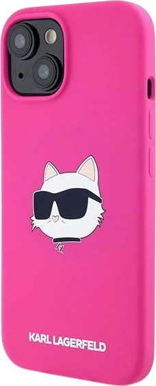 Панель Karl Lagerfeld Silicone Choupette Head MagSafe для Apple iPhone 15 Plus / 14 Plus Fuchsia (3666339257415) - зображення 2