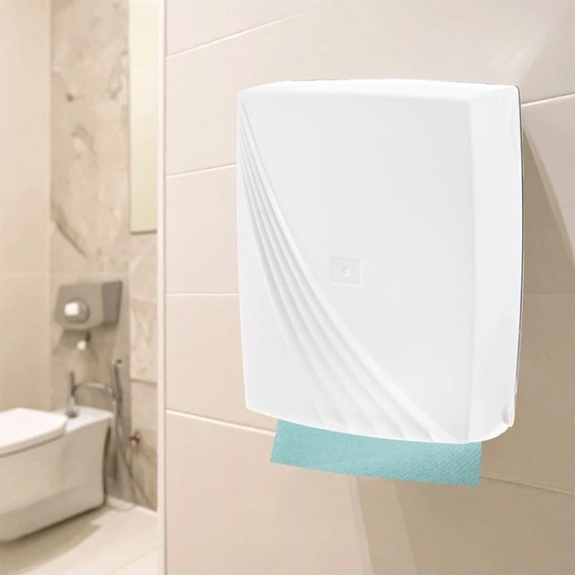 Диспенсер для паперових рушників Orion білий 26.5 × 10.5 × 31 см (8592381246914) - зображення 5