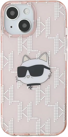 Панель Karl Lagerfeld IML Choupette Head & Monogram для Apple iPhone 13/14/15 Pink (KLHCN61HKLPCHP) - зображення 3
