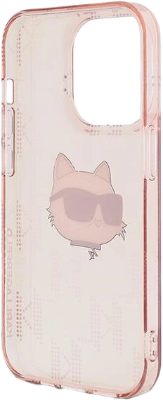 Панель Karl Lagerfeld IML Choupette Head & Monogram для Apple iPhone 13 Pro Pink (KLHCP13LHKLPCHP) - зображення 7