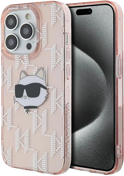 Панель Karl Lagerfeld IML Choupette Head & Monogram для Apple iPhone 14 Pro Max Pink (KLHCP14XHKLPCHP) - зображення 1