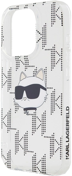 Панель Karl Lagerfeld IML Choupette Head & Monogram для Apple iPhone 15 Pro Transparent (KLHCP15LHKLPCHT) - зображення 4