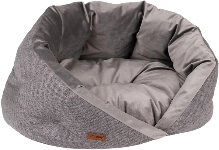 Legowisko dla psów Amiplay Siena Kokon S Szare (5907563298859) - obraz 2