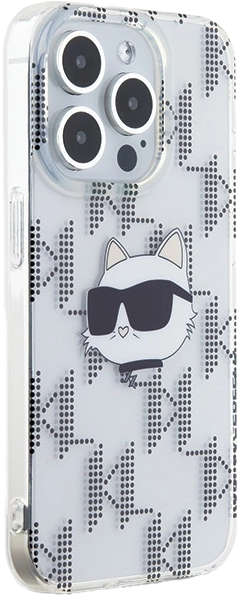 Etui Karl Lagerfeld IML Choupette Head & Monogram do Apple iPhone 15 Pro Max Transparent (KLHCP15XHKLPCHT) - obraz 3