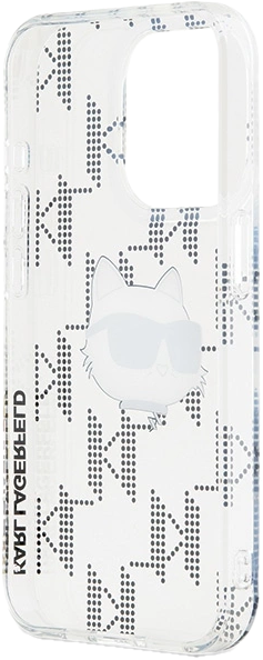 Etui Karl Lagerfeld IML Choupette Head & Monogram do Apple iPhone 15 Pro Max Transparent (KLHCP15XHKLPCHT) - obraz 5
