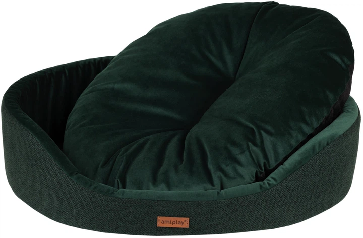Лежак для собак Amiplay Siena овальний XL Зелений (5907563303034) - зображення 3