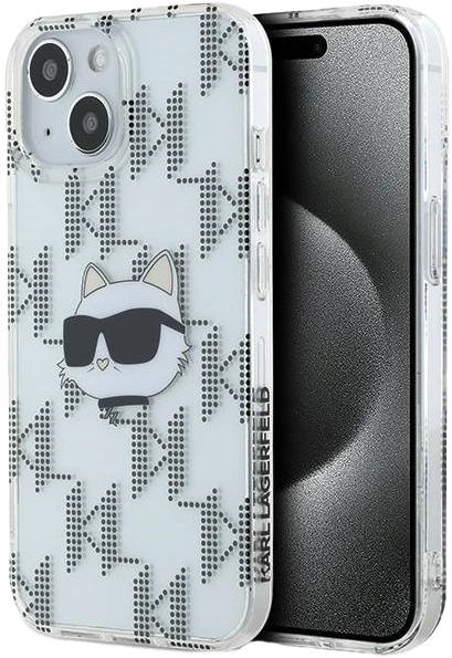 Etui Karl Lagerfeld IML Choupette Head & Monogram do Apple iPhone 13/14/15 Transparent (KLHCP15SHKLPCHT) - obraz 1
