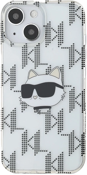 Etui Karl Lagerfeld IML Choupette Head & Monogram do Apple iPhone 13/14/15 Transparent (KLHCP15SHKLPCHT) - obraz 3