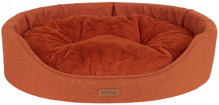 Лежак для собак Amiplay Como M Помаранчевий (5907563312609) - зображення 1