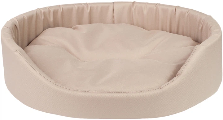 Лежак для собак Amiplay Basic овальний L Бежевий (5907563246270) - зображення 1