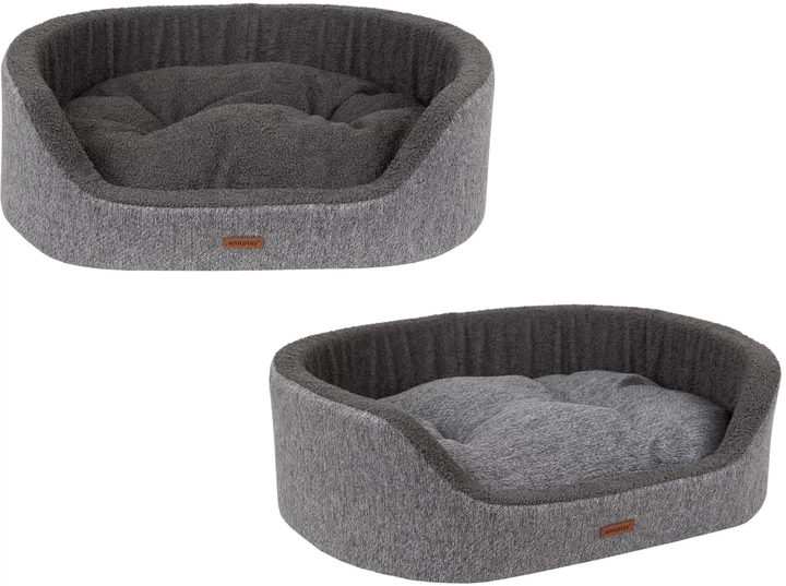Лежак для собак Amiplay Malmo Еліпса S Сірий (5907563299290) - зображення 3