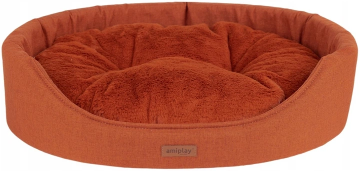 Лежак для собак Amiplay Como овальний L Помаранчевий (5907563312661) - зображення 1