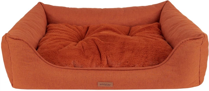Legowisko dla psów Amiplay Como Sofa M Pomarańczowe (5907563312180) - obraz 1