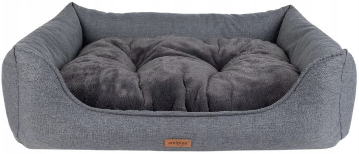 Legowisko dla psów Amiplay Como Sofa L Grafitowe (5907563312265) - obraz 1