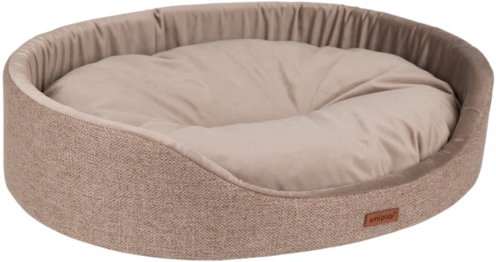 Legowisko dla psów Amiplay Siena owalne XL Beżowe (5907563303072) - obraz 2