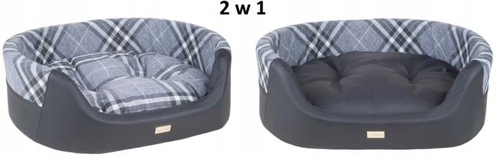 Legowisko dla psów Amiplay Kent Elipsa 2w1 M Czarne (5907563239395) - obraz 3