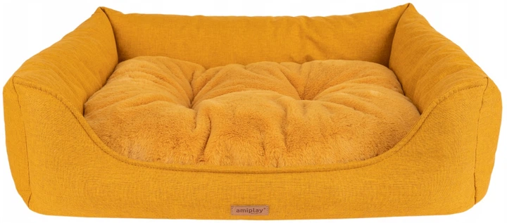 Legowisko dla psów Amiplay Como Sofa M Żółte (5907563312197) - obraz 1
